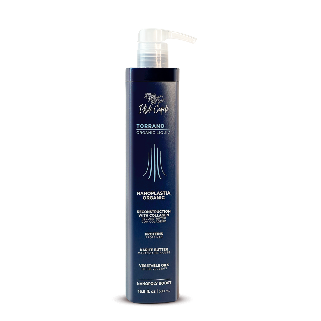 I Belli Capelli Torrano Fluide Reconstructeur de Cheveux Bio Style – 500 ml/16,9 fl oz